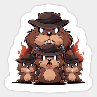 angry beavers Sticker